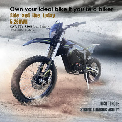 AdmitJet Armor Offroad Ebike Long Range Fast Speed Mountain Electric Dirt Bike