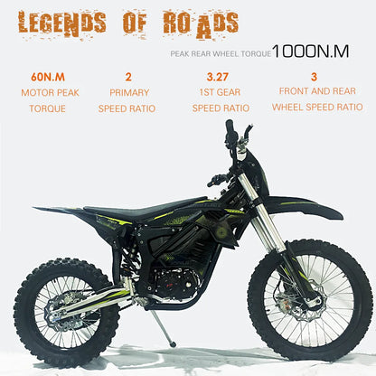 AdmitJet Armor Offroad Ebike Long Range Fast Speed Mountain Electric Dirt Bike