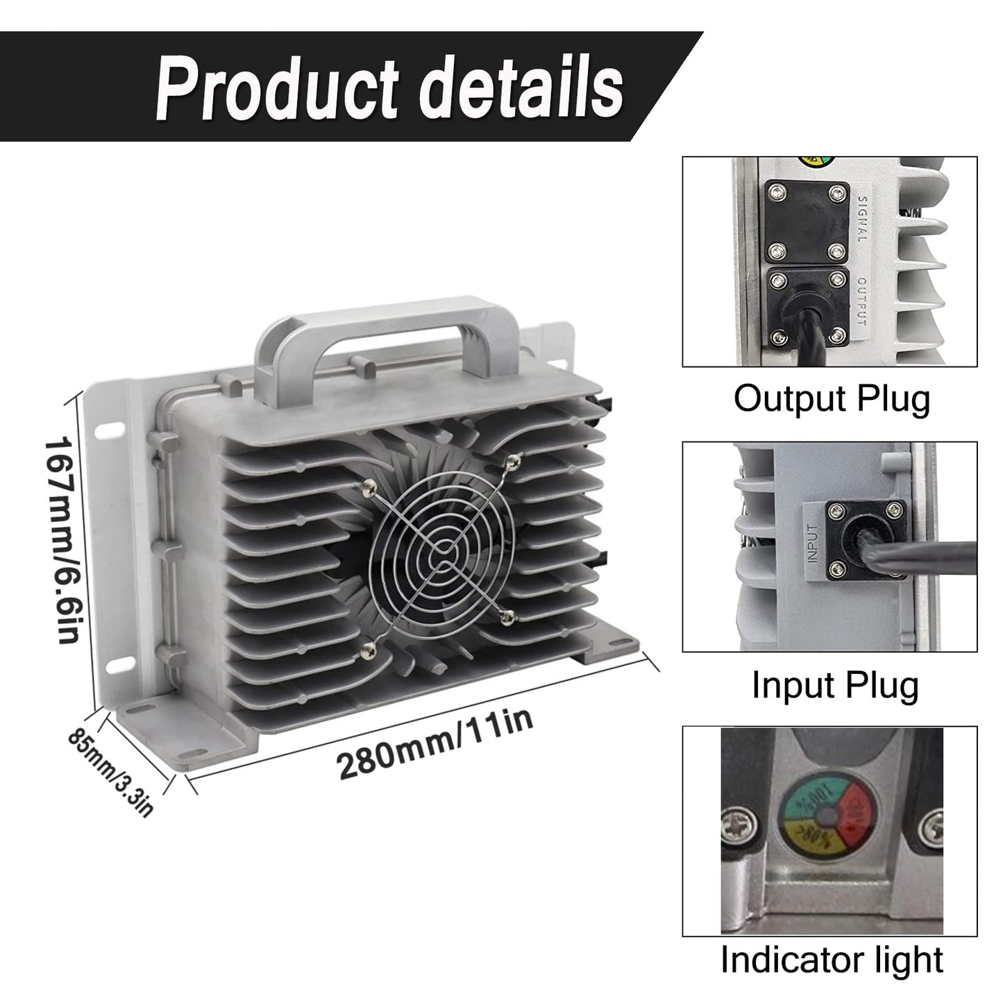 72V 15A Battery Charger for Time ET Electric Dirt Bike